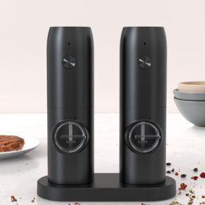 Râșniță Electrică Sare și Piper cu USB Type-C, Reglaj Grosime Măcinare, Mecanism Ceramic, Reîncărcabilă